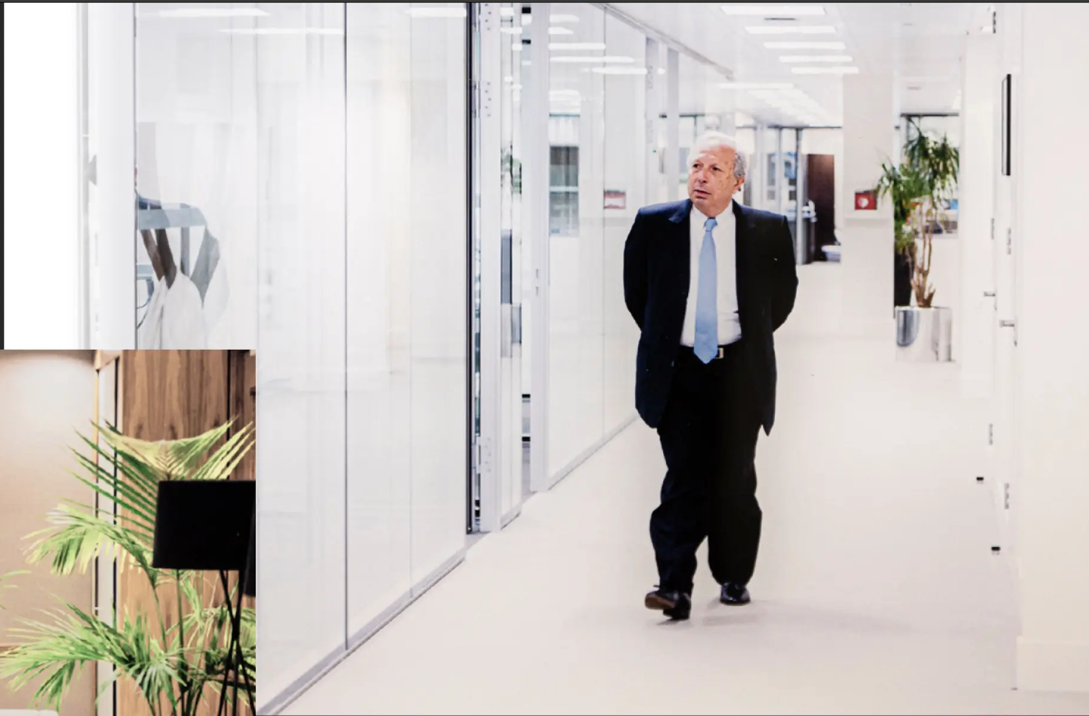 Ralph Kanza walking down the corridor